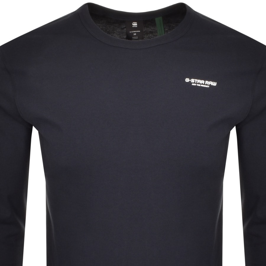 Alternative Image for ProductG Star Raw Base Crew Long Sleeve T Shirt Blue2